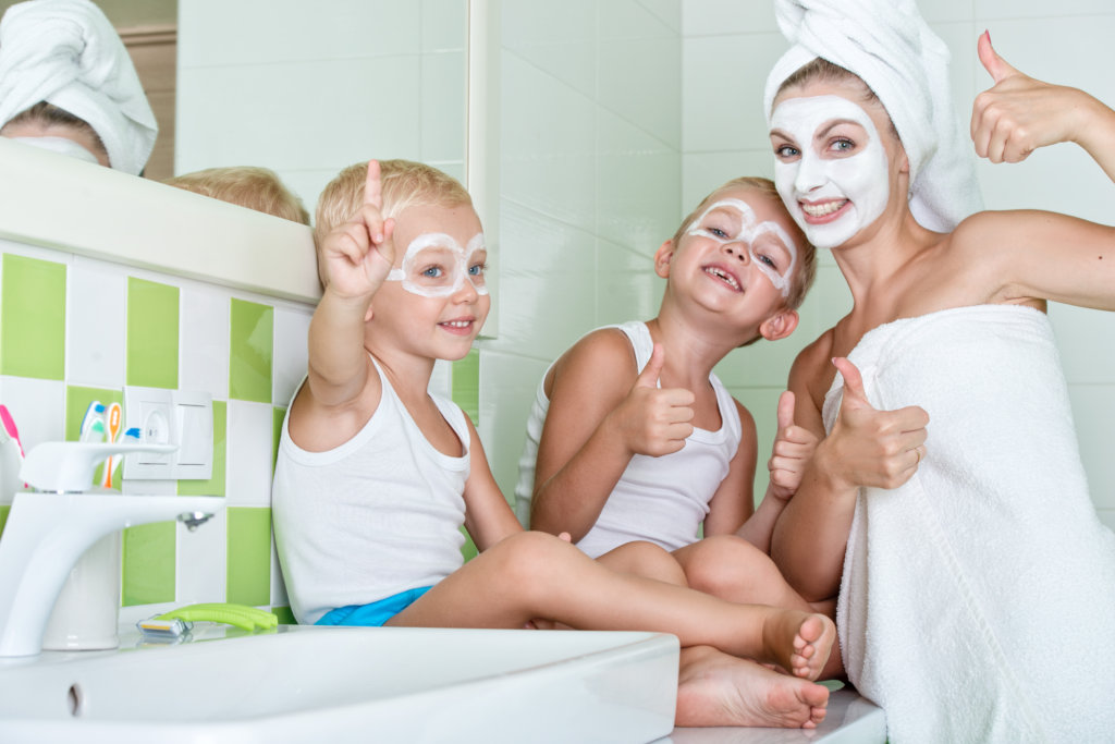 facial for Mom and kids 